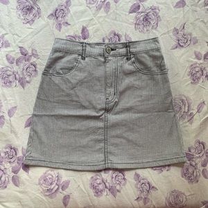 John Galt Striped Mini Skirt